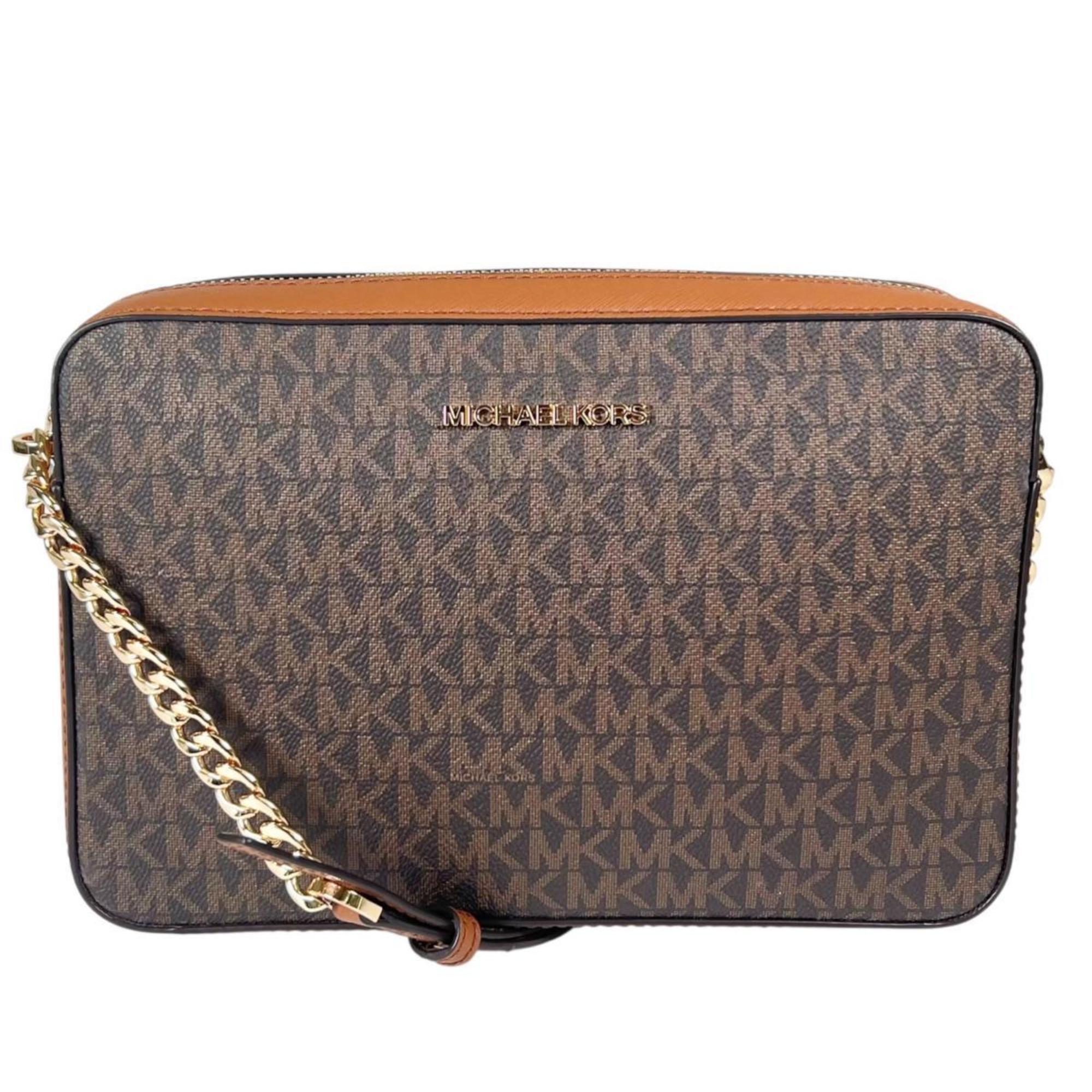 Michael Kors Jet Set Travel Medium Leather Chain Shoulder Bag, Brown (35f8gtt...